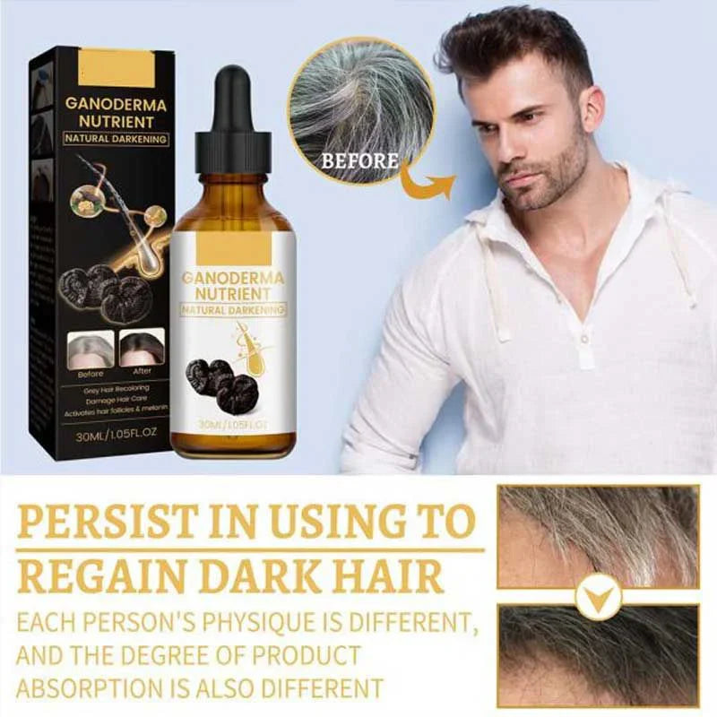 Anti Greying Hair Serum Black Ganoderma Lucidum Black Hair Solutions